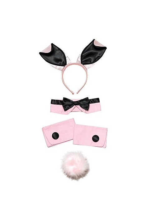 Product Black & Pink Bunny Girl Set Kit Play Boy Fancy Dress Costume