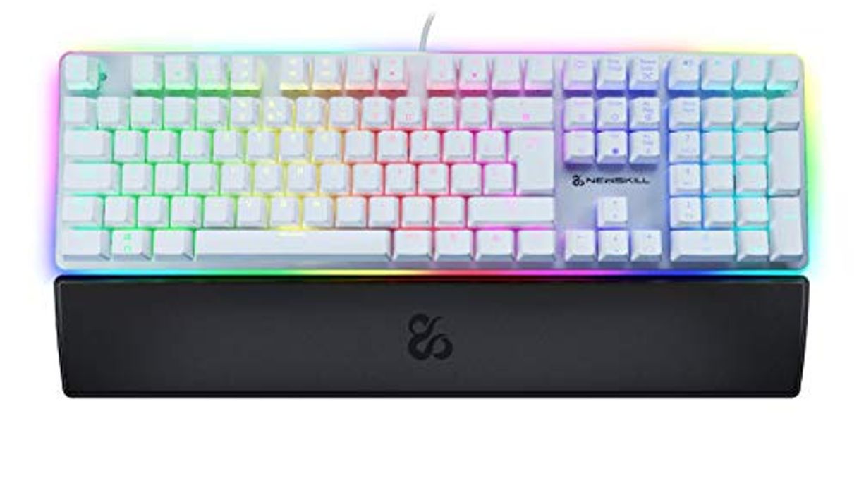 Social Newskill Suiko Ivory Switch Red - Teclado Mecánico Gaming con Reposamuñecas Incluido