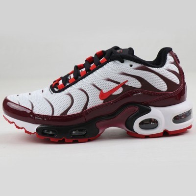 Social NIKE AIR MAX PLUS Tn Women Running Shoes-White/Wine Red