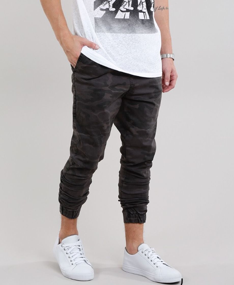 Moda Calça Jogger Camuflada 