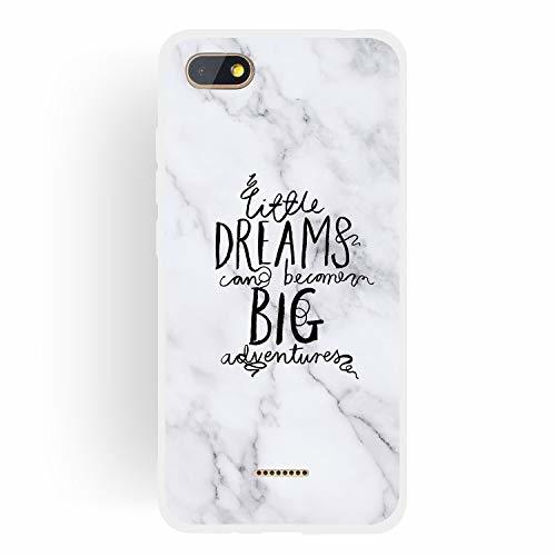 Products HopMore Mármol Funda para Xiaomi Redmi 6A Silicona Blanco Antigolpes Dibujos Marble