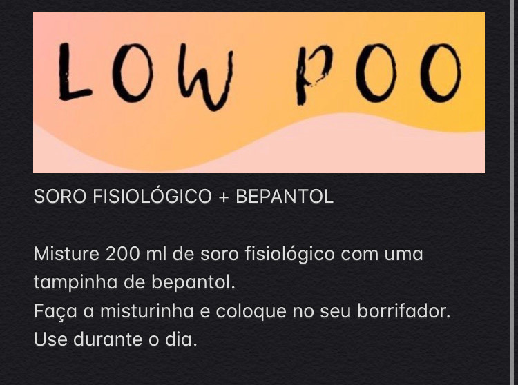 Moda Soro fisiológico + bepantol