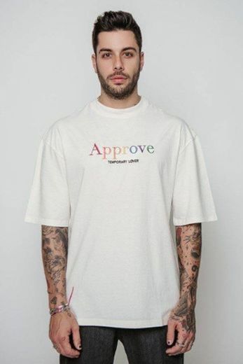 Camiseta Approve Rainbow Off White