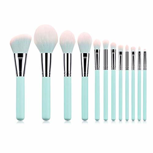 Producto LEDADIE pinceles de maquillaje LEDADIE 12 piezas Cepillos LEDADIE verde claro Set