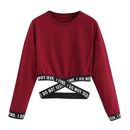 Social Sudaderas Sin Capucha Corta Tumblr Deporte Primavera Invierno para Mujer