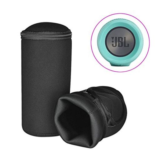Delaying Negro Suave Almacenamiento Bolsa Portátil Manga Bolso Protector Caso Cubrir para JBL charge 3 Bluetooth Altavoz Speaker