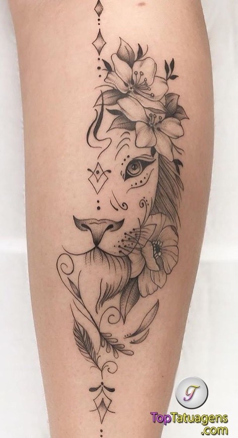 Fashion Tatuagem Leão 