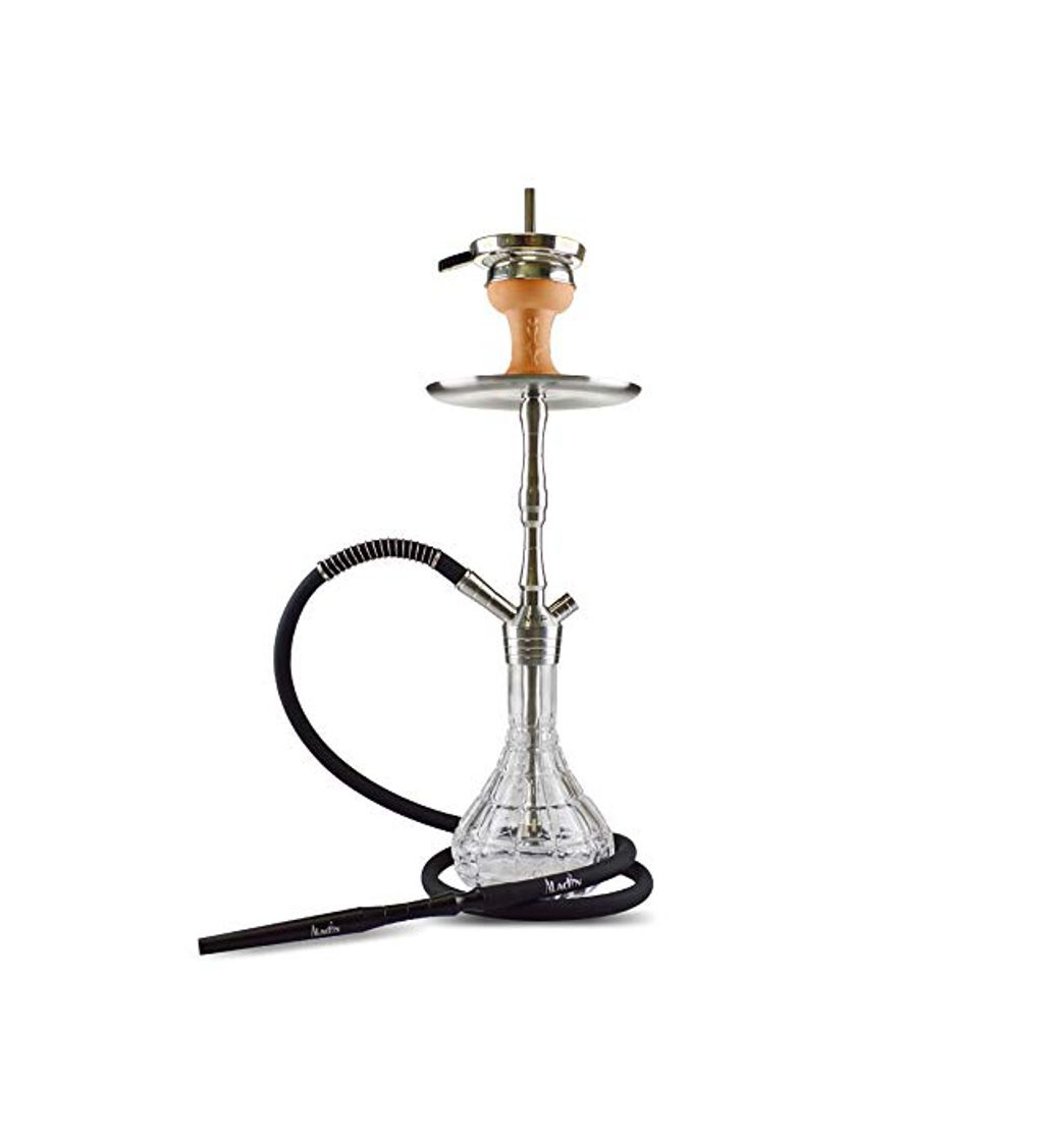 Product Aladin Cachimba Shisha MVP470 cube de acero inoxidable, completa con manguera de