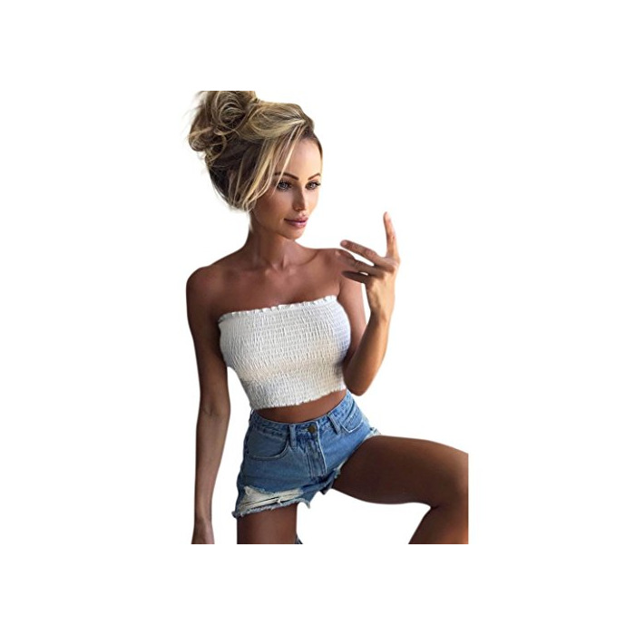 Social Crop Tops Sexy Mujer ❤️ Amlaiworld Camisetas sin Mangas de Verano de