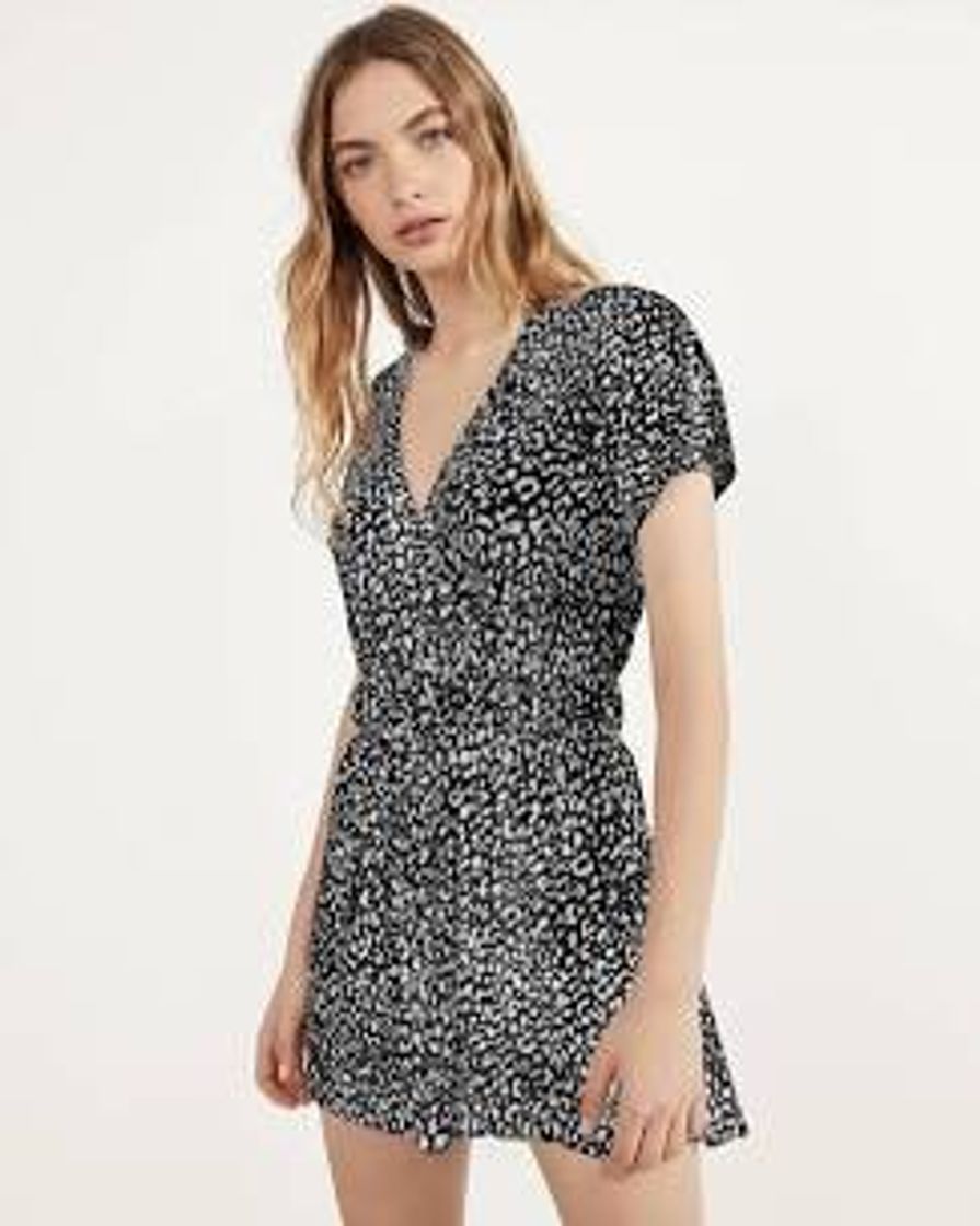 Mono plisado print mujer