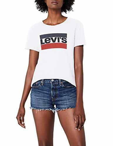 Levi's The Perfect Tee, Camiseta para Mujer, Blanco
