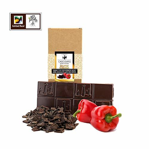 Product Chocolate negro artesano con pimiento rojo