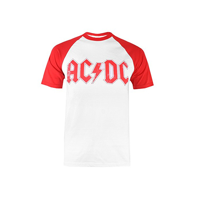 Producto AC/DC Logo Raglan Camiseta, Blanco