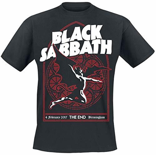 Social Black Sabbath The End Church Window Hombre Camiseta Negro M