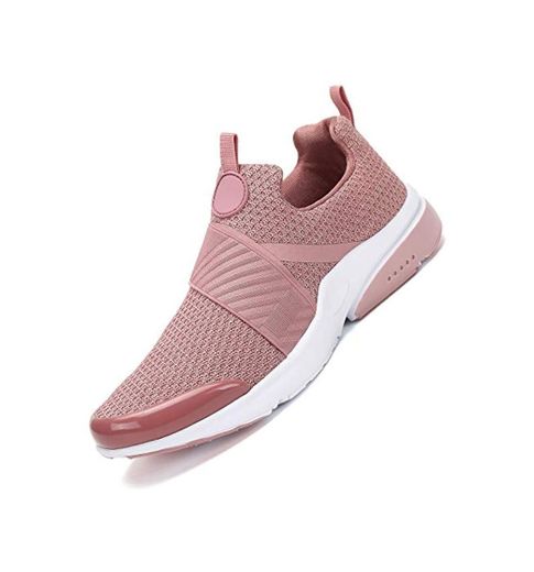 Zapatillas Deportivas Mujer Antideslizante Running Zapatos Gimnasio Transpirables Liviano Sneakers Rosa 39 EU