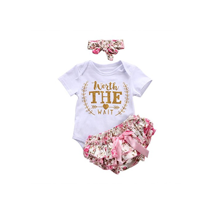 Product Counjunto de Ropa bebé niña Verano Recién Nacido bebé niñas Carta Floral