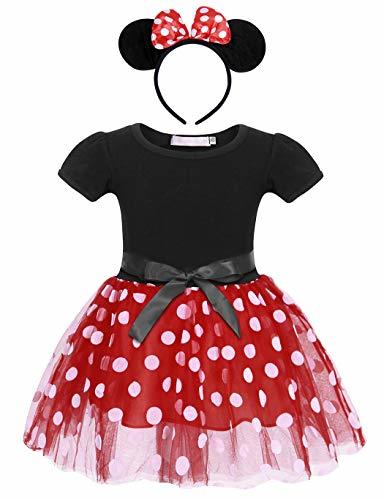 Product AmzBarley Vestidos de Princesa Tutú Lunares Disfraces Infantil con Diadema Traje de