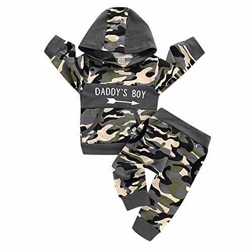 Product puseky Conjuntos de Camuflaje para bebés y niños pequeños Camisa con Capucha