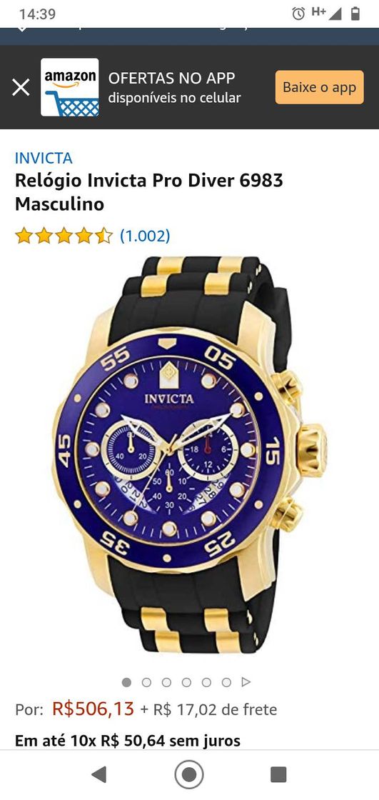 Moda Relógio Invicta Pro Diver 6983 Masculino

