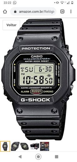 Relógio Masculino G-Shock Digital DW-5600E-1VDF

