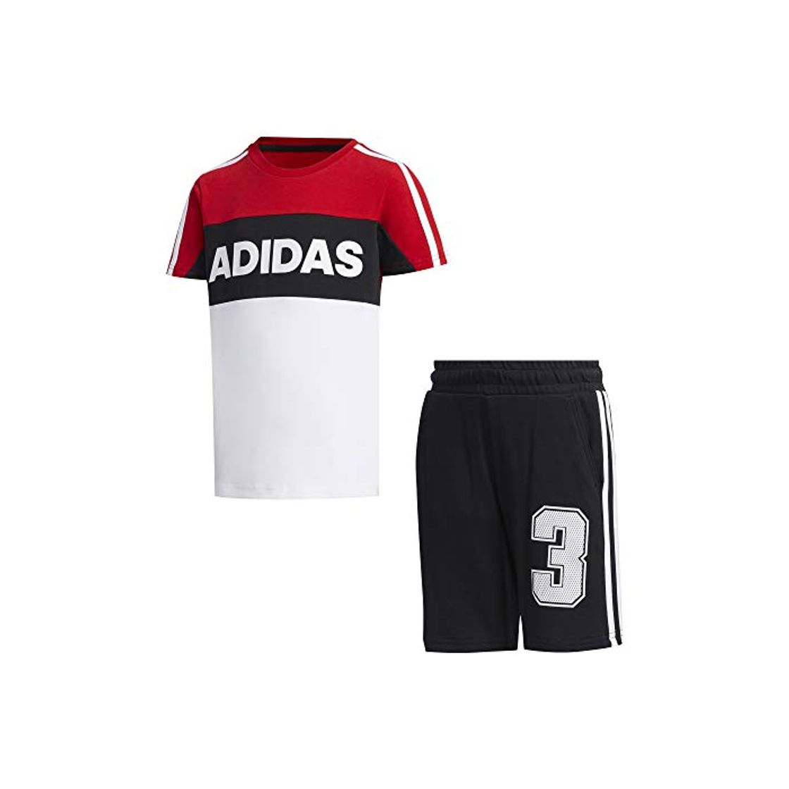 Social adidas LK G SS Tracksu Conjunto Deportivo, Unisex niños, Escarl