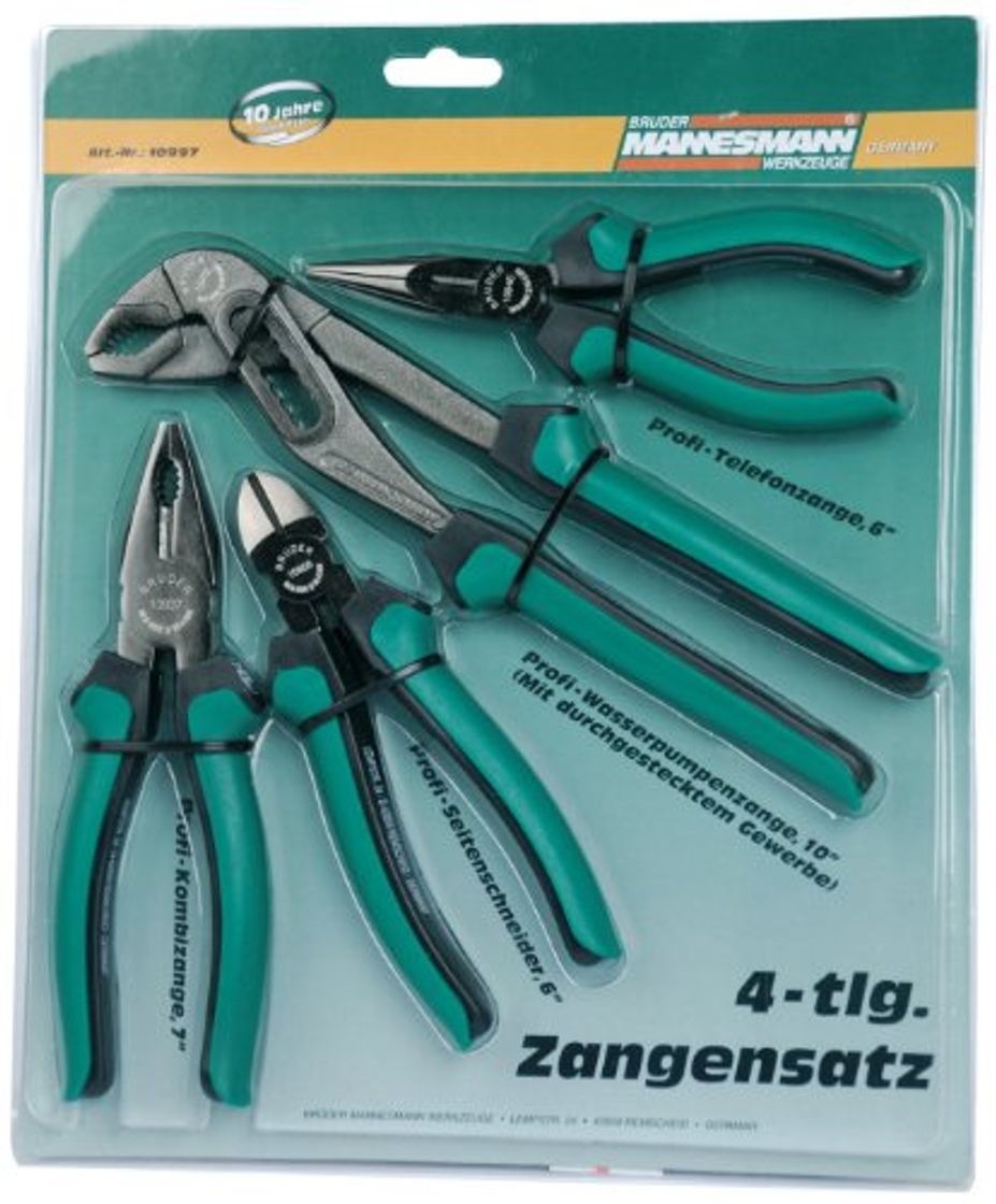 Social Mannesmann - M10997 - Juego de alicates de 4 piezas