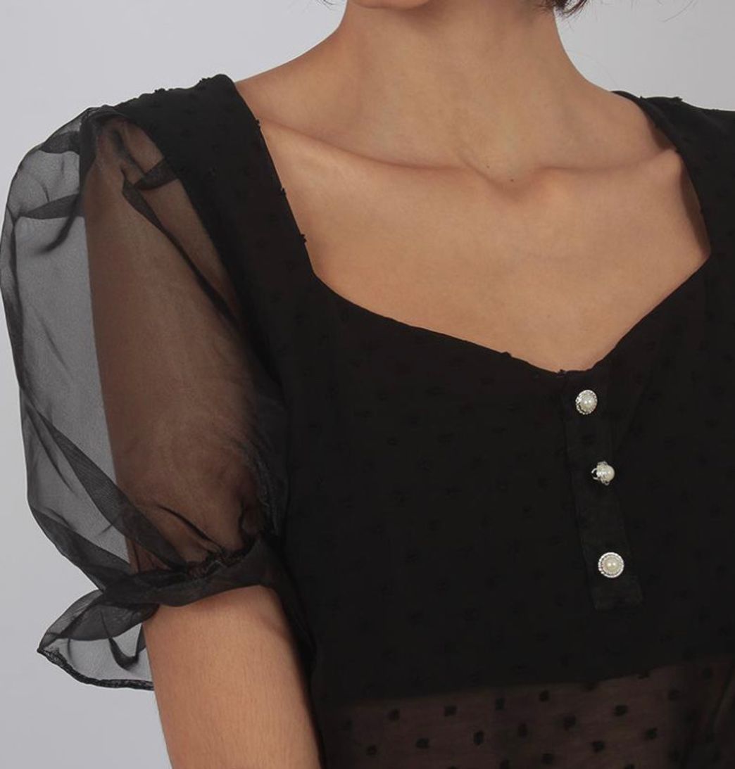 Social Blusa Manga Princesa