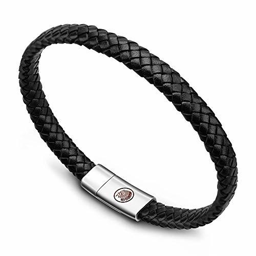 Product Casisto.J Pulsera Cuero Hombre - Pulsera Trenzada Hecha a Mano clásica en