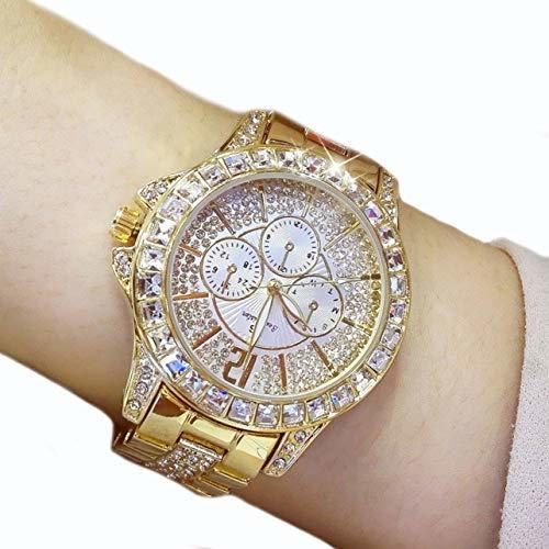 WOSOSYEYO A02008 Reloj de Cuarzo de Acero con Diamantes de imitación a