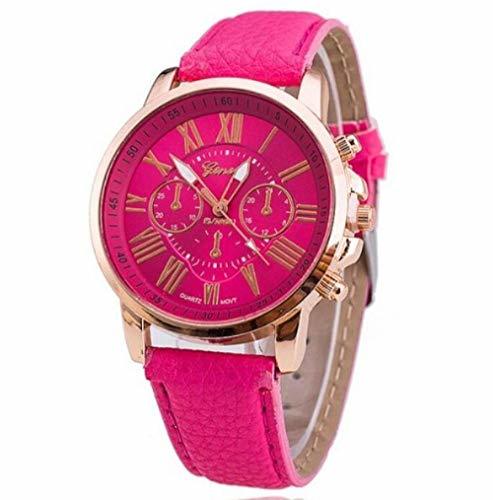Social Marca Cuero Reloj de Cuarzo Mujeres Hombres señoras Moda Pulsera Relojes de