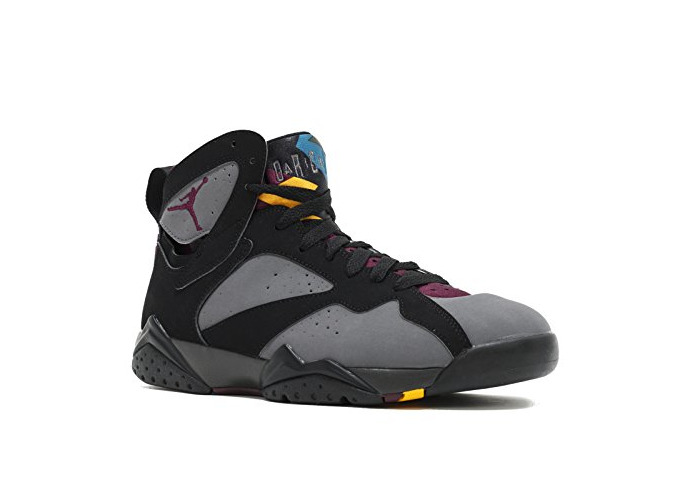 Fashion Nike Air Jordan 7 Retro, Zapatillas de Deporte para Hombre, Negro/Gris/Rojo