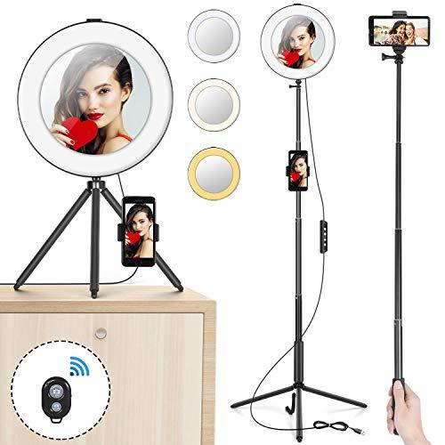 Electrónica Anillo de Luz 8" MACTREM Aro de Luz LED Regulable para Selfie