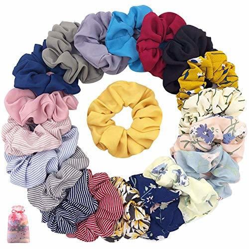 Coleteros de Gasa para Cabello,Coleteros de Tela Color Pastel,Pelo Bandas Scrunchy,Scrunchies Gasa