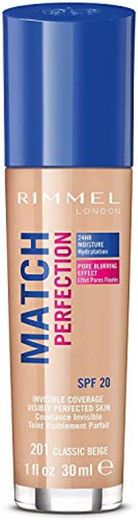 Rimmel London Match Perfection Foundation Base de Maquillaje Tono 201 Classic Beige