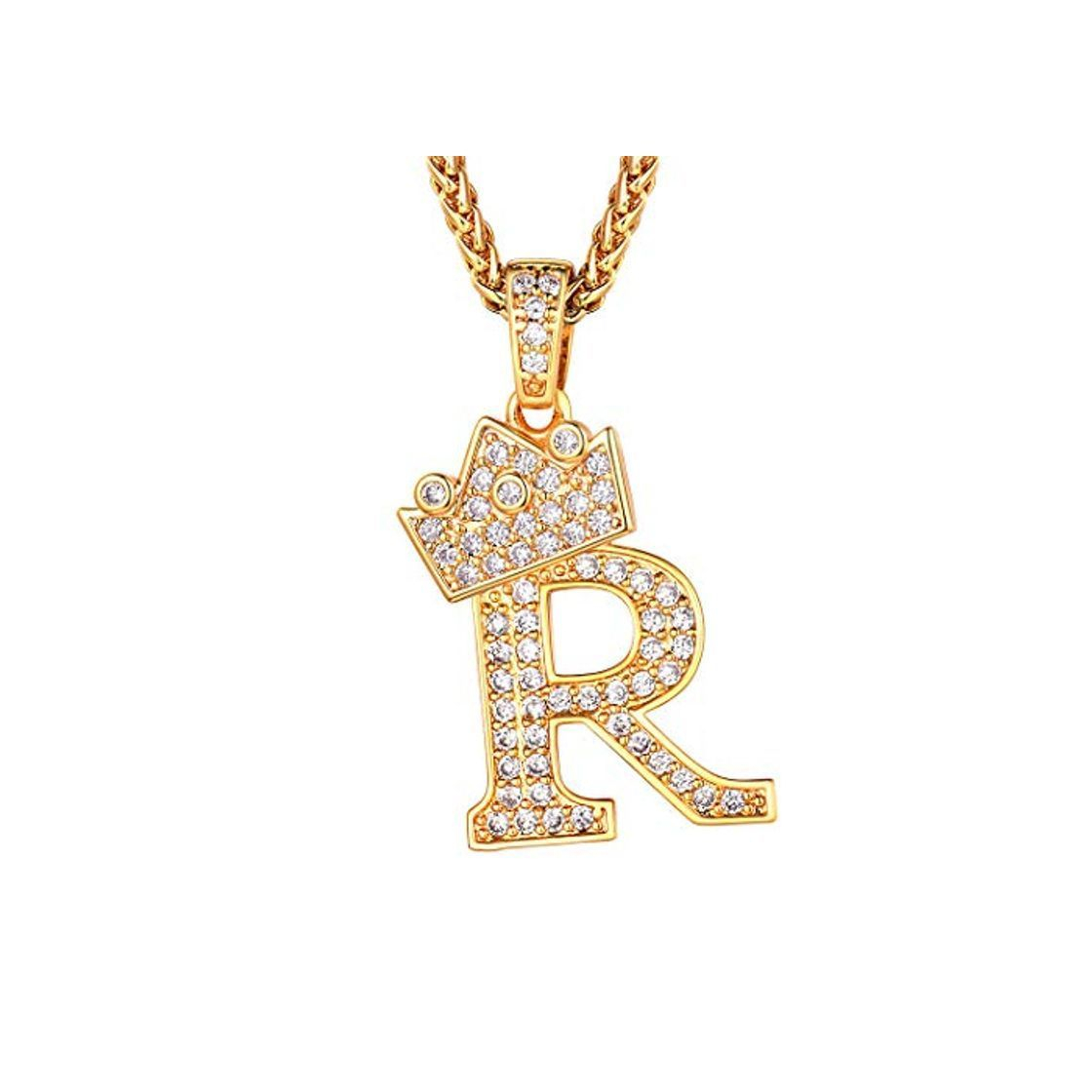 Social Richsteel Colgante Letra r Oro Collar Iniciales Dorados Letra para Cadena Dorada