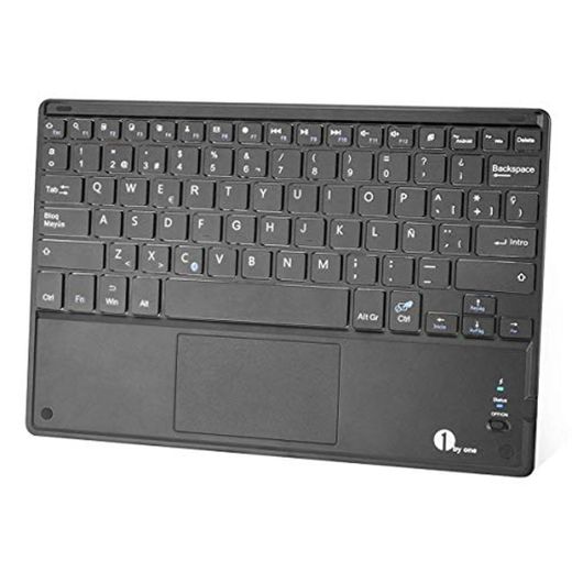 1 BY ONE Ultra-delgado teclado bluetooth con una función de multi-touchpad y