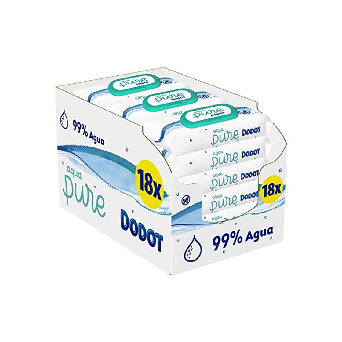 Producto Dodot Aqua Pure Toallitas para Bebé 18 Paquetes