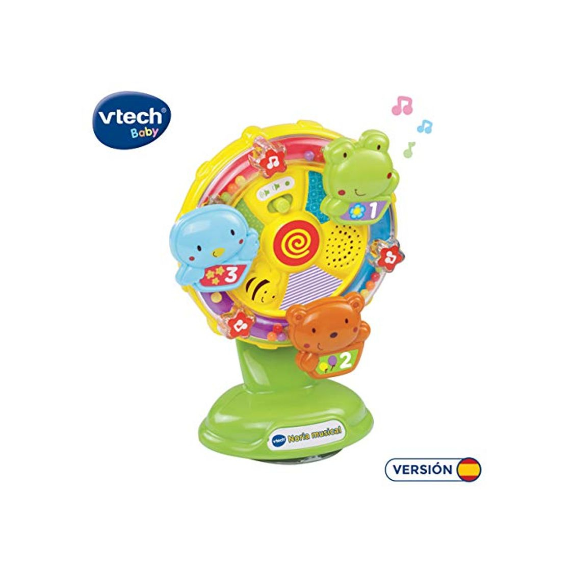 Producto VTech- Noria Musical Sonajero Interactivo Que Incluye una Ventosa para pegarlo en