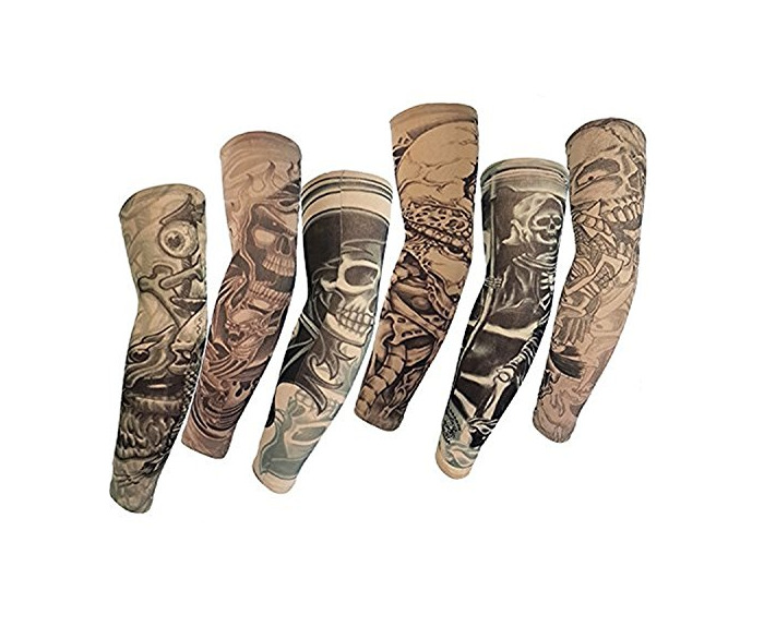 SHINA Hot Juego de 6 Novedosas Mangas de tatuajes temporales