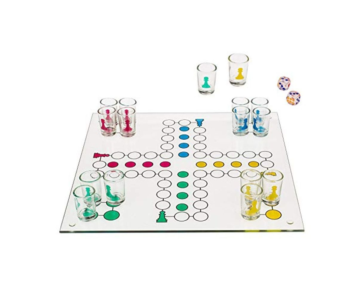 Product DRINKINGLUDO -  Juego de mesa de beber chupitos Parchís Ludo