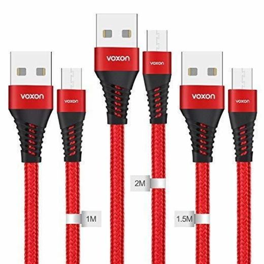 VOXON Cable Micro USB, 3 Pack (1M