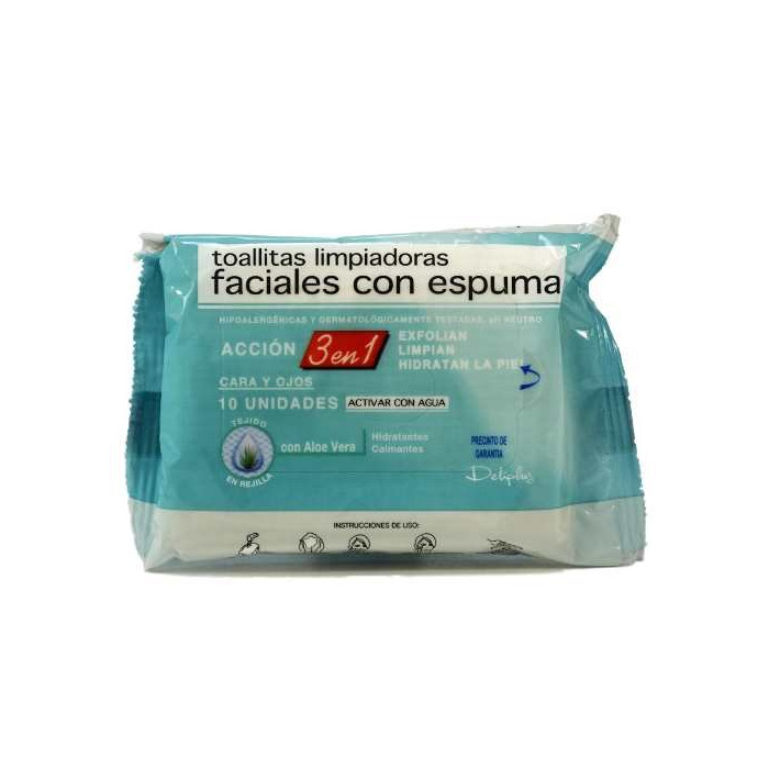 Products Toallitas limpiadoras faciales con espuma