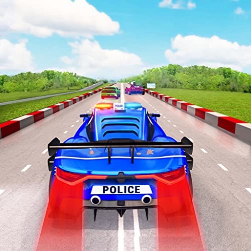 Social Corrida de carros de tráfego leve policial