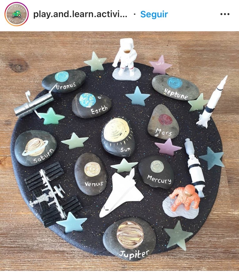 Social Los planetas con piedras pintadas