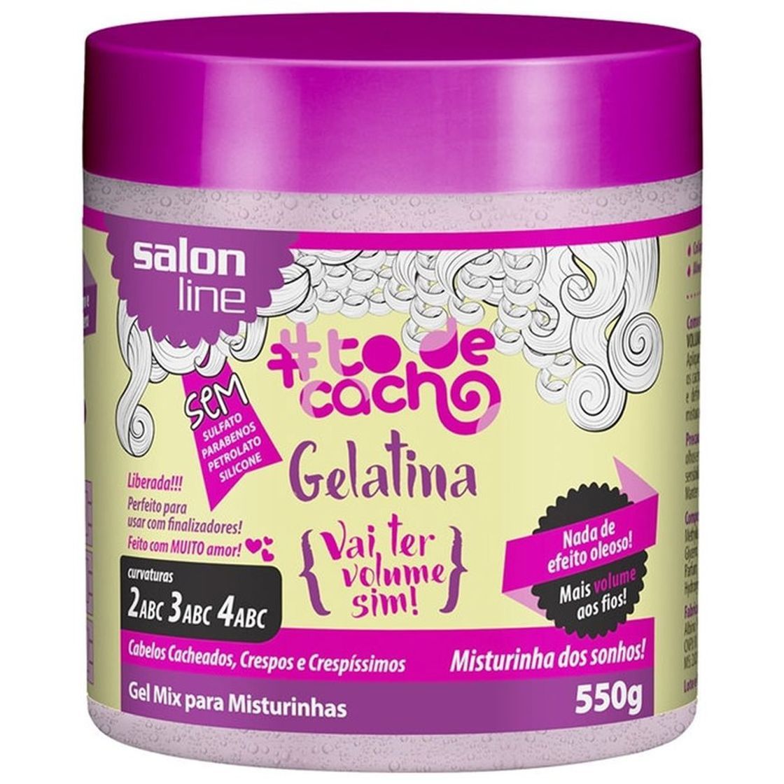 Moda Gelatina para cabelo cacheado da Salon line