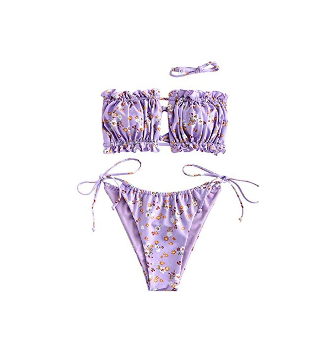 Fashion Conjunto de bikini Zaful para mujer sin tirantes