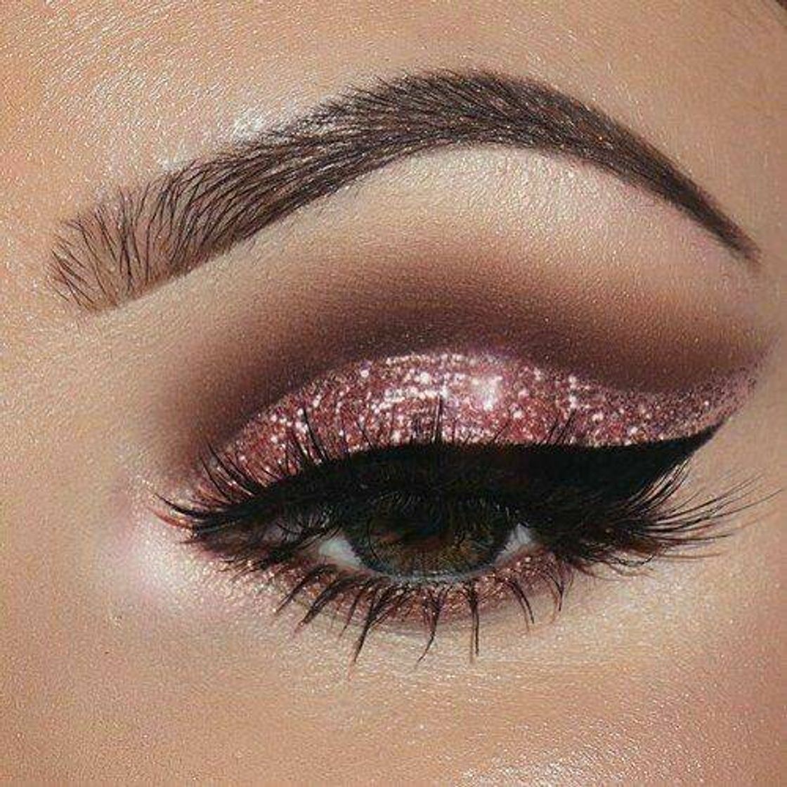 Moda Sombra com glitter rosa!💜💛💫