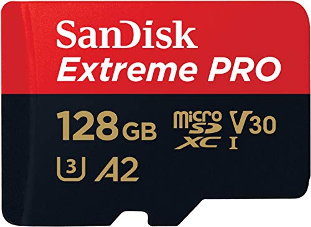 Product SanDisk Extreme PRO - Tarjeta de memoria microSDXC de 128 GB con adaptador