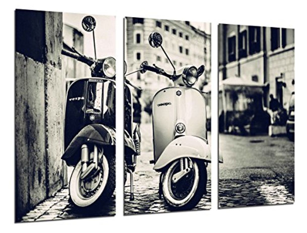 Social Cuadro Fotográfico Motos Vespa Vintage Tamaño total