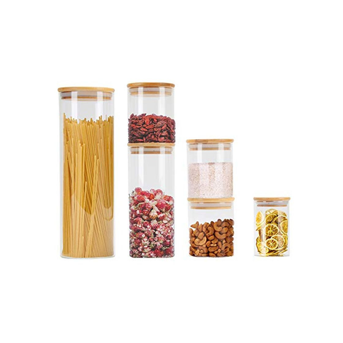 Social GoMaihe Tarro de Vidrio de Almacenamiento 6Pcs